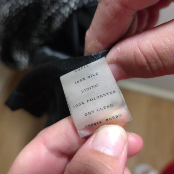 Ann Taylor Ruffle Sheath Dress |‎ Black & White | Size 8 - Picture 11 of 12